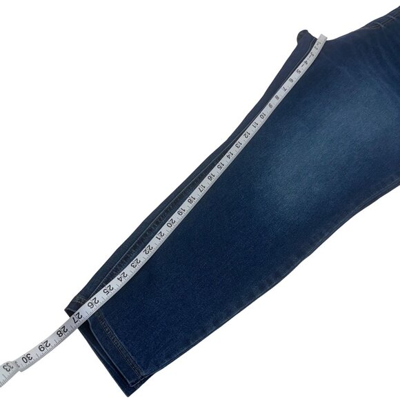 Terra & Sky Womens Plus Size 2X (20W-22W) Dark Wash Stretch Pull On Denim Jeans - Picture 7 of 11